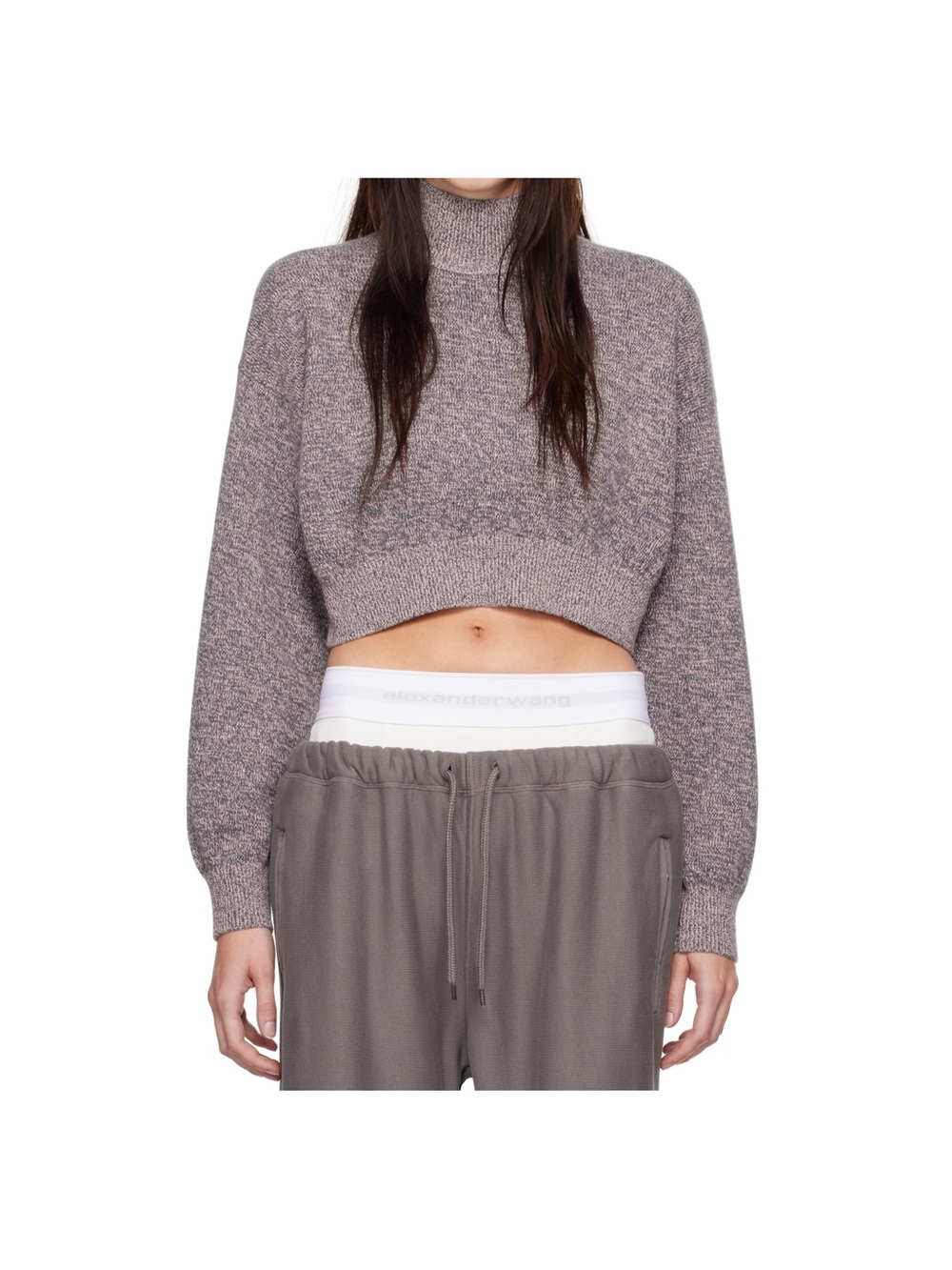 Alexander Wang Turtleneck Pullover with Embossed Logo